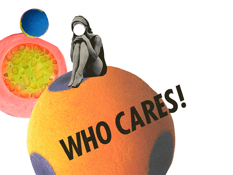 Who Cares? art collage design digital gif graphic design interaction poetry scroll based self initiated visual poetry writing