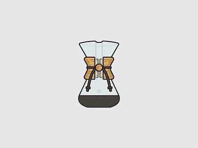 Chemex chemex coffee icon illustration illustrator vector