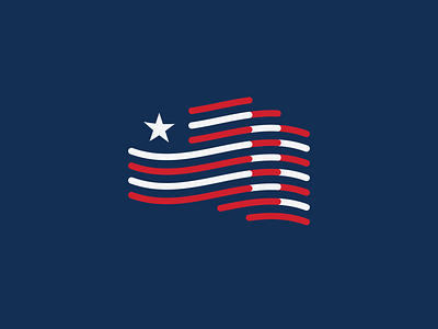 Happy 4th! america flag icon illustration illustrator line logo mark symbol usa