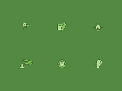 Things for a thing. design green icon icon set line mini icon vector