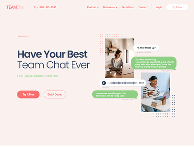 TEAMCha chat app ui graphic design ui web design