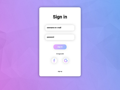 Daily UI #001 | Login page by Lou van Houdt on Dribbble