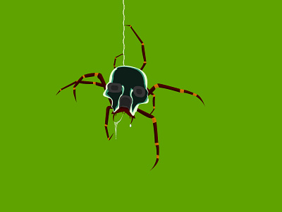 Skullspider illustration scary skull spider