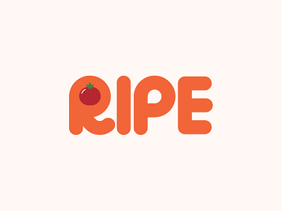 Ripe Logo branding logo ripe round tomato type