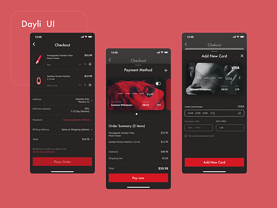 Credit Card Checkout | Daily UI | Day 2 app black branding checkout concept credit card design form ios payment red sexual sexy shop typography ui ux vector web