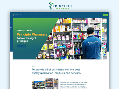 Principle Pharmacy - Website Design & Development design ecommerce illustration medical pharmacy principle ui ux waleedsayed website