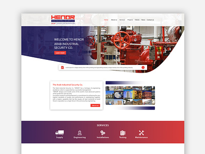 Henor - Website Design & Development design fire fire alarm fire system henor illustration ui ux waleedsayed website