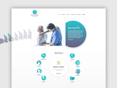 Disc Joint Clinic - Website Design & Development branding clinic design discjoint disco discpain illustration joint painting ui ux waleedsayed website