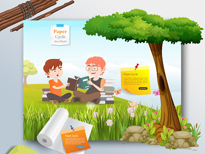 Paper Cycle Website Design cycle cycling design illustration paper papercycle website