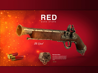 Red Guns Store Website Design design graphic design guns gunsstore illustration red redguns redgunsstore waleed sayed waleedsayed website