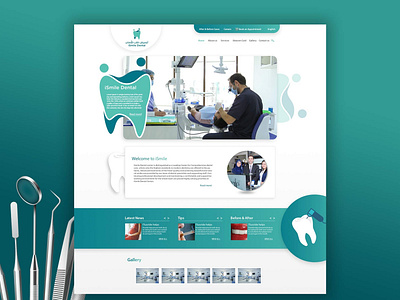 iSmile Dental Website Design care dental dental care dental clinic design doctor ecommerce illustration ismile smile waleedsayed website