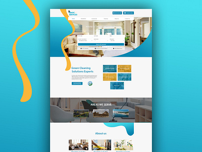 Magic Services Website Design & Development bathroom bedroom branding clean cleaning deepcleaning design ecommerce illustration magic magicservices waleedsayed website