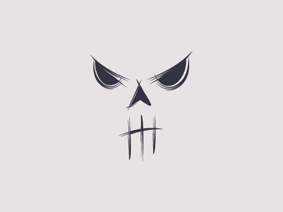 Abstract Skull Face Logo