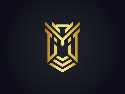 Golden Owl Logo by Dovs on Dribbble