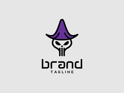 Wizard Skull Logo branding company brand logo company branding design logo vector