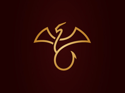 Luxury Dragon Logo ( SOLD ) animal branding company brand logo company branding design fire gold legendary legends logo luxury marron modern red vector