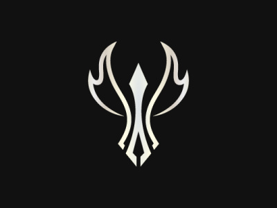 White Gold Arrow Phoenix Logo by Dovs on Dribbble