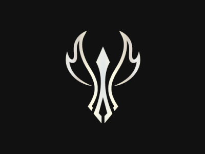 White Gold Arrow Phoenix Logo by Dovs on Dribbble