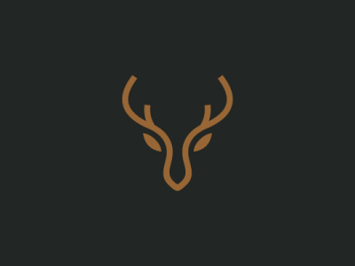 Deer Face Logo animal branding company brand logo company branding design logo modern nature strong vector