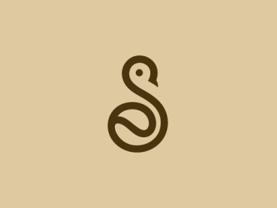 Cute Duck Coffee Bean Logo