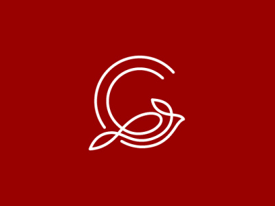 G Cardinal Logo abstract animal bird branding company brand logo company branding design letter logo modern vector