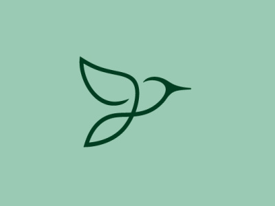 Leaf Colibri Logo artistic bird branding colibri company brand logo company branding design line logo modern nature vector