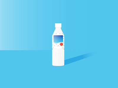 Calpis Bottle beverage bottle calpis digital illustration