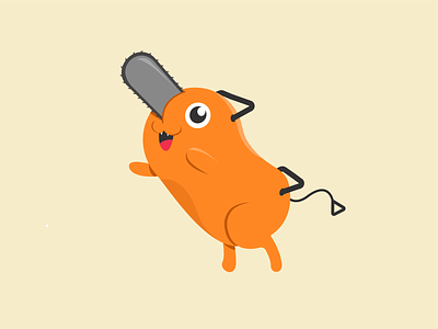 Pochita! anime chainsaw chainsawman digital illustration dog fun illustration personal