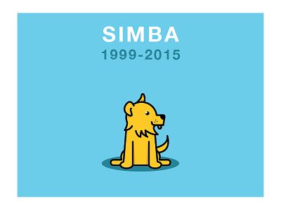 Simba dog illustration miss personal rip simba you