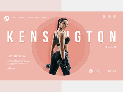 Fitness design ui webdesigh