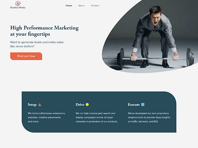 Deadlift Media Landing Page