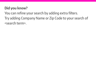 Did you know? help low-fidelity search typography