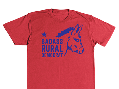 BADASS america democrat donkey identity illustration politics rural vote