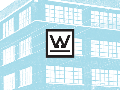 W Up arrow brand bw identity logo mark startup w warehouse