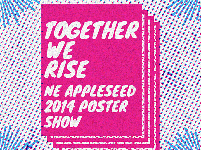 Together We Rise community cyan dots event logo magenta poster rays
