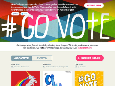 #GoVote Site art artist flat tumblr ui vota vote website