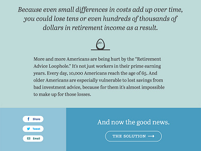 Retirement Campaign Site action backed activism campaign finance retirement savings ui website