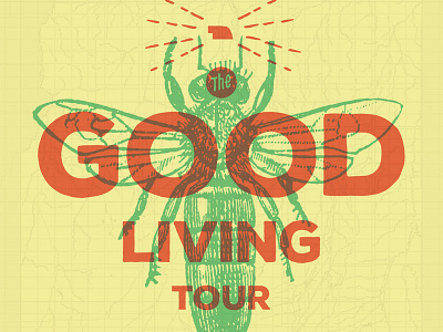 The Good Living Tour brand honey bee logo music nebraska rays small town tour