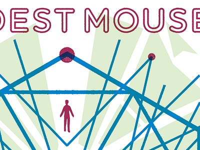 Maha Mouse festival geometric gig poster modest mouse music omaha strangers
