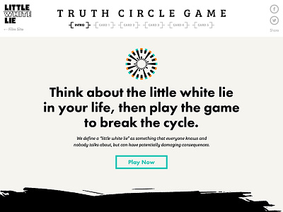 Truth Circle Game Site app documentary film game race rails truth ui ux website