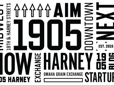 1905 brand downtown identity midwest omaha startup tech type