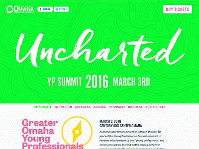 YP Summit 2016 Website action backed brand community compass discover event flat maps single page ui website