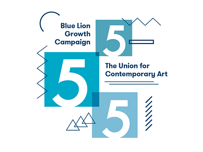 5/5/5 5 art blue brand campaign community nonprofit triangles zig zag