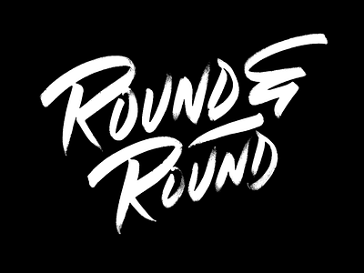 Round & Round Logotype brand coworking custom type hand drawn lettering logotype typography