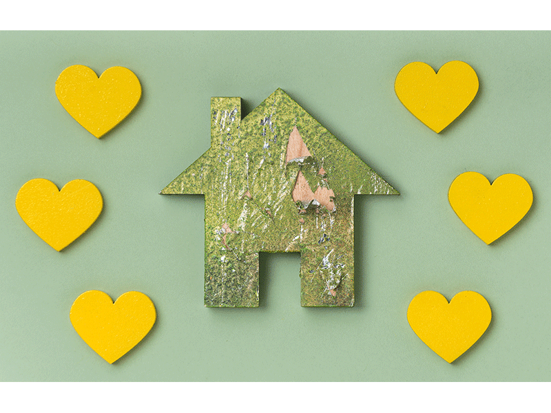 Showing the Love gif healthy hearts homes mold nonprofit paint studio photo weathered website wood