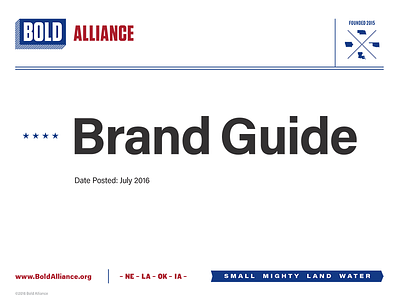 Bold Alliance Brand Guide activism alliance block brand logo politics states