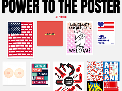 Power to the Poster Website america craft download politics posters ui web design website