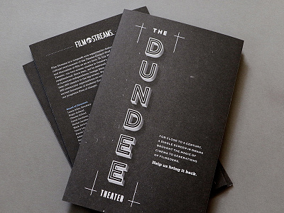 Dundee Theater Brochure campaign cinema community film graphic design nonprofit omaha print type