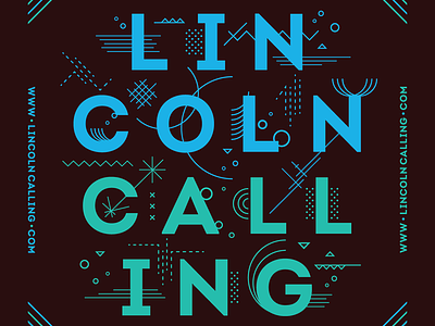 Lincoln Calling 2017 bands festival gig lineup linework music poster space type