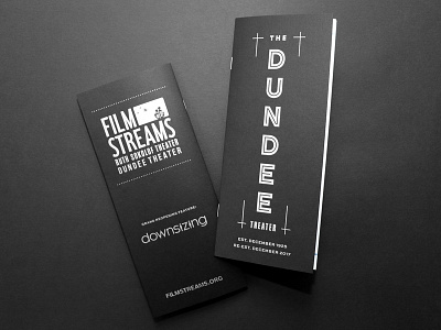 Dundee Theater Program 2c brochure cinema event film metallic theater typography